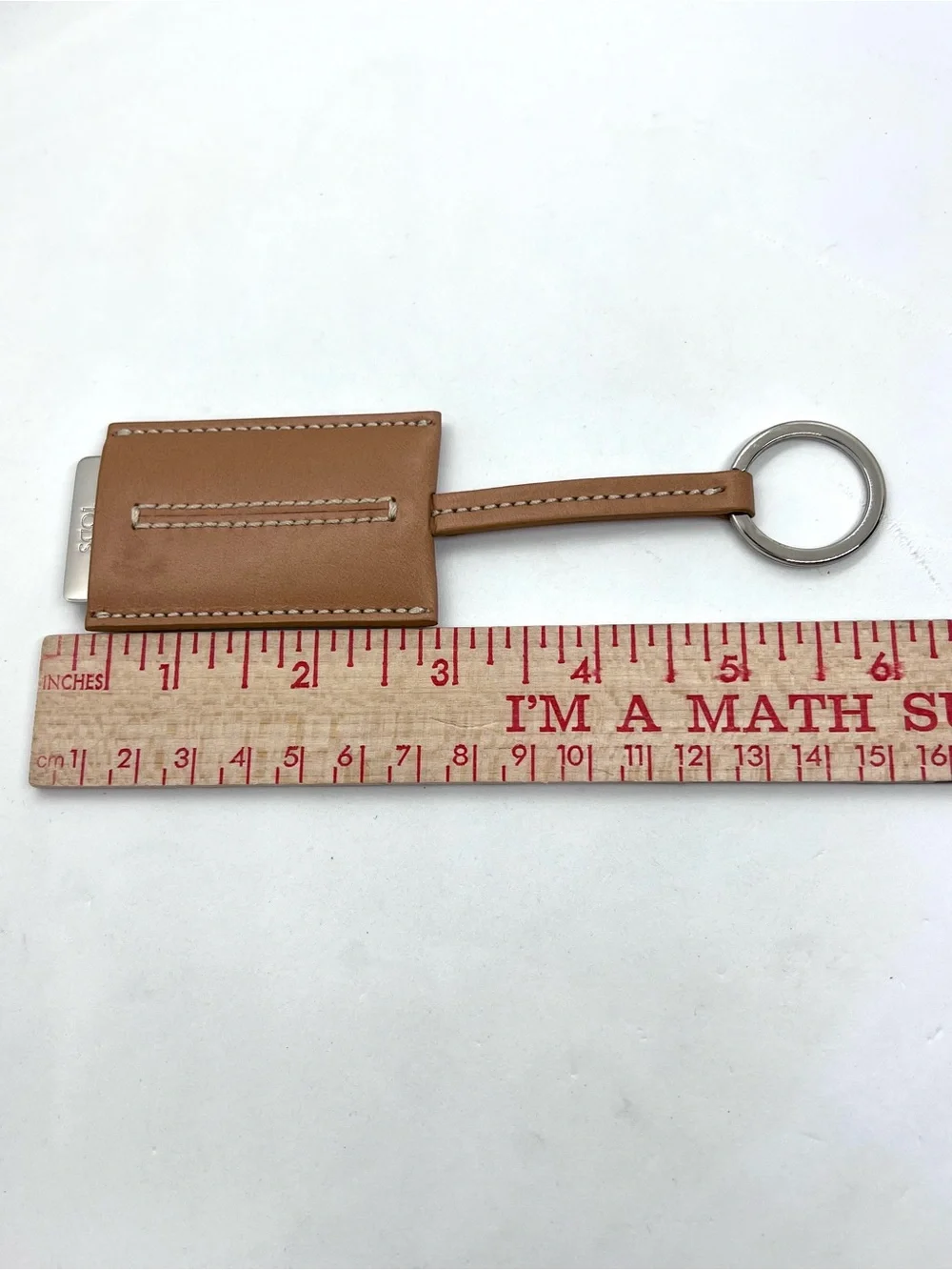 Tod’s Leather Keychain Mirror Travel Compact Tan w/ Branded Box & Cloth Italy